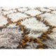 Grand tapis Beni Ouarain laine épaisse beige marron et orange