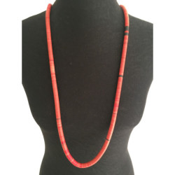 Collier sautoir rouge
