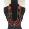 Collier de pierres anciennes de couleurs