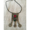 Collier cordon + pendentif berbère ancien marocain