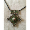 Collier cordon + pendentif berbère marocain orné de gravures