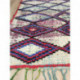 Ancien tapis berbère laine rase motifs losanges colorés