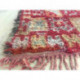 Tapis M'Guild ancien laine pure rouge motifs berbères