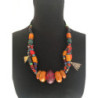 Collier de perles anciennes de couleurs